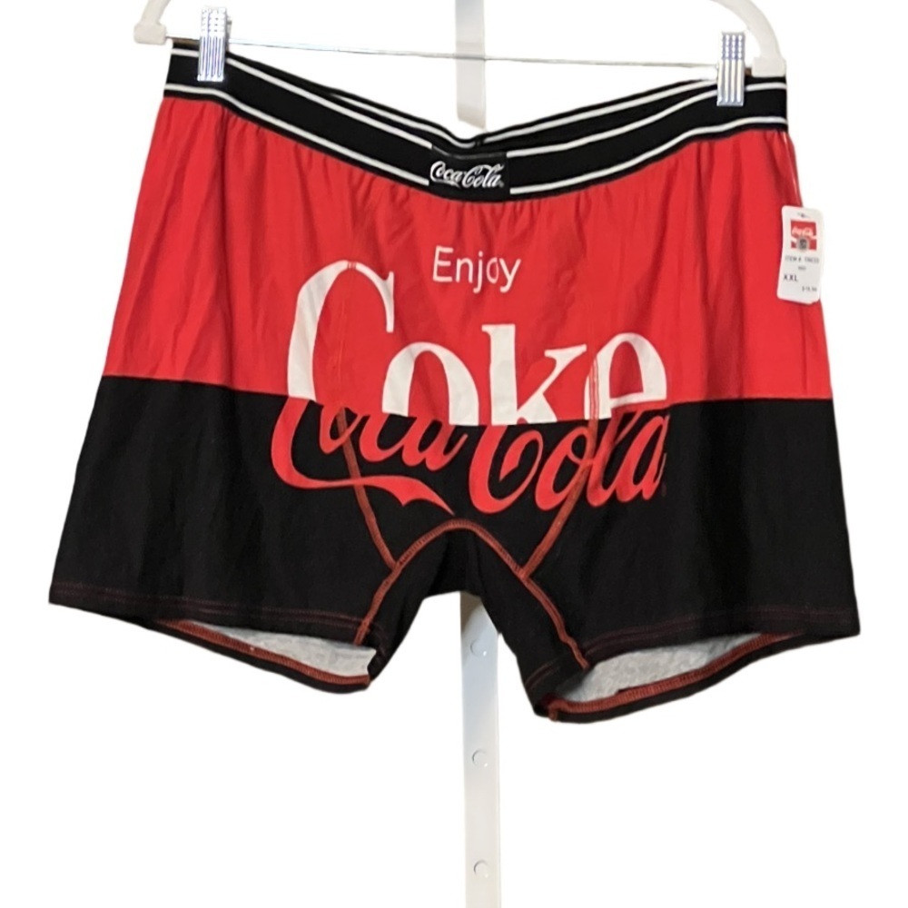 Coca-Cola Red and Black Boxer Shorts XXL - Picture 1 of 3